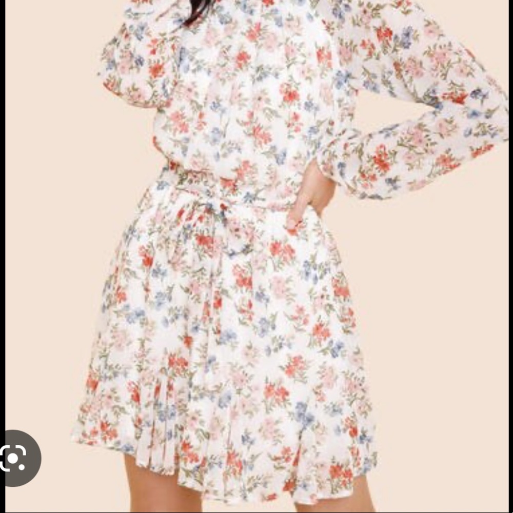 Lucille Floral High Neck Godet dress from Francesca’s
